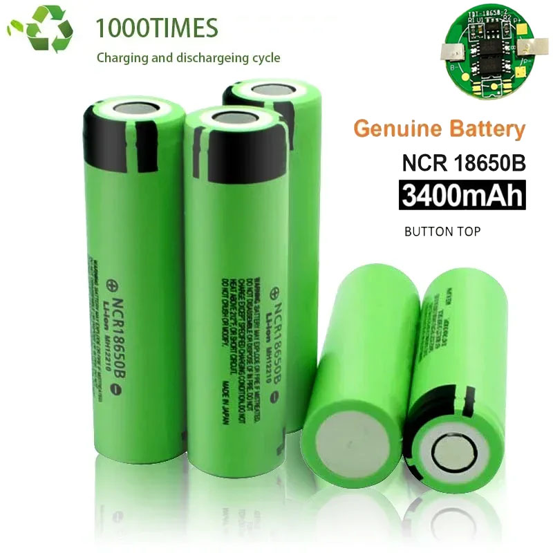 NCR18650B 3400mAh litiodealta potencia 3C-5C descarga 3,7 v baterÃ­a recargable para linterna LED banco de energÃ­a puntero lÃ¡ser