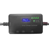 Contrôleur de charge solaire MPPT 10A 12V, contrôleur de panneau solaire avec entrée Type-C, sortie USB pour batterie Lifepo 5