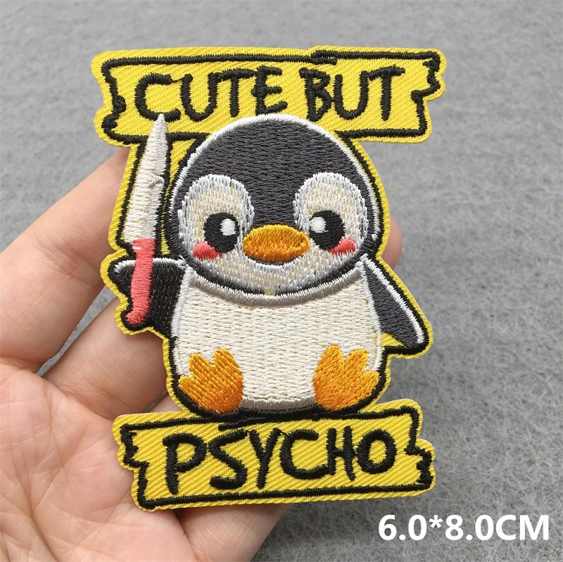 Cartoon Tier gestickte Patches für Kleidung Thermo kleber Patches Brief Patch Eisen auf Patches DIY Jacken Nähen Aufkleber – Detail 5