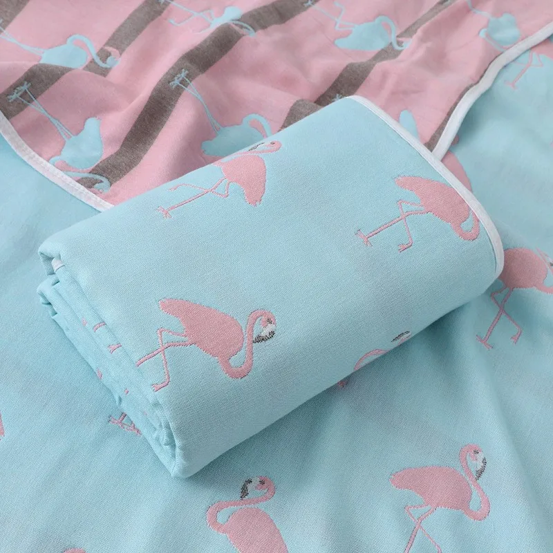 6 Layers Baby Blanket Muslin Cotton Baby Swaddle Warp Swaddle Infant Bedding Receiving Blankets Adult Bedsheets