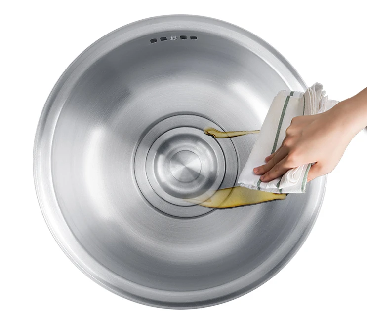 

Sink 304 Stainless Steel Brushed round Small Single Sink Middle Island Table Mini Kitchen