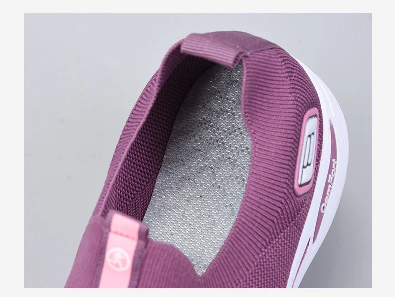 2021 Women Vulcanized Shoes Comfortable Women Sneakers Slip On Flats Breathable Shoes Women Loafers Plus Size 41 Walking Flat