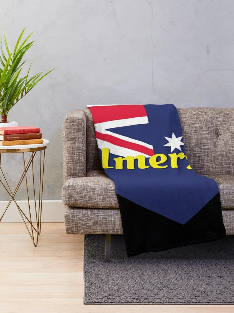 Palmerston Nt Australië Australische Vlag Hart-Palmerston Minnaar Gooien Deken Dekens Voor Banken Warme Winter Deken Harig