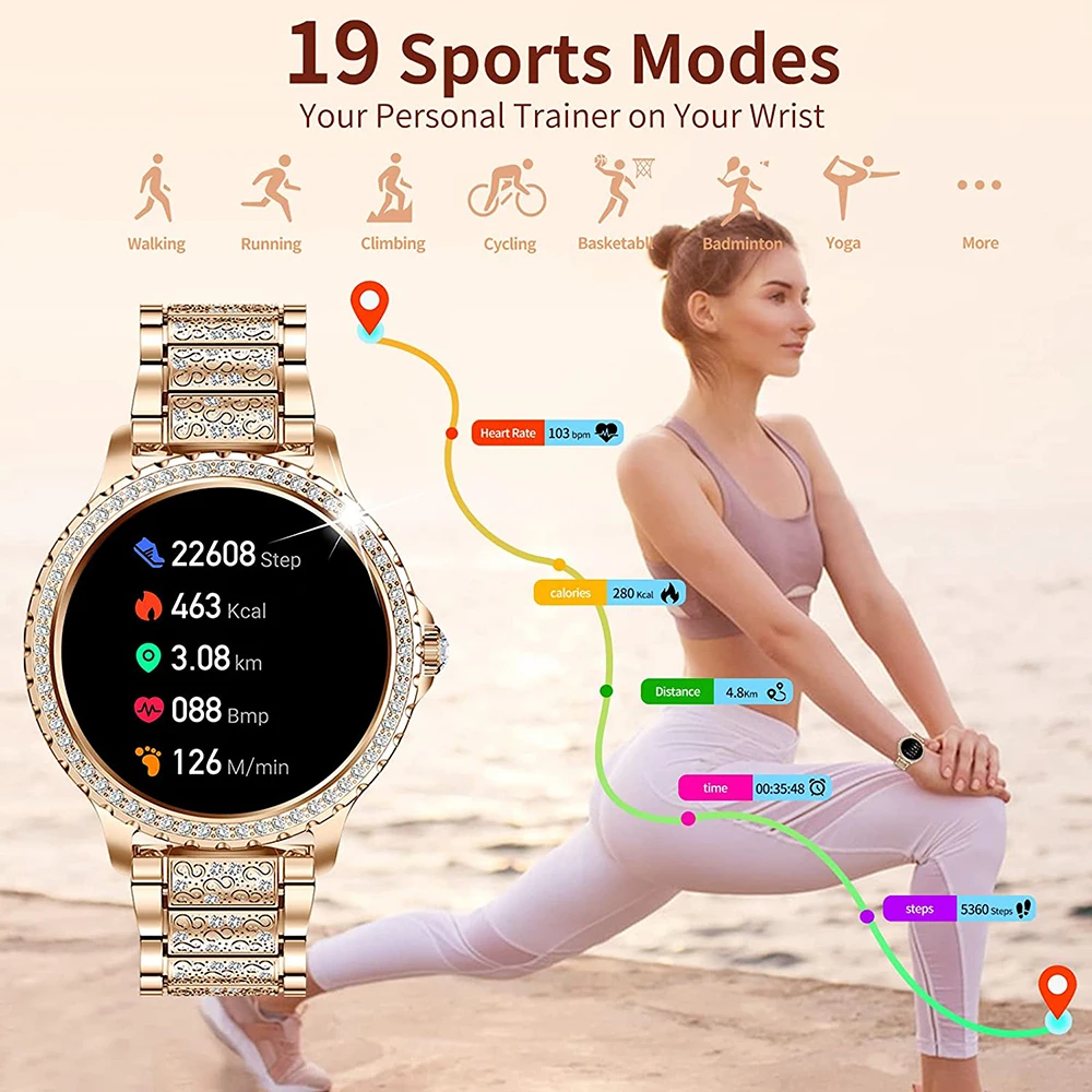 Huawei-reloj inteligente Xiaomi para mujer, accesorio de pulsera resistente  al agua con llamadas, Bluetooth, control de presión arterial, compatible  con Android 2023, 360x360 - AliExpress