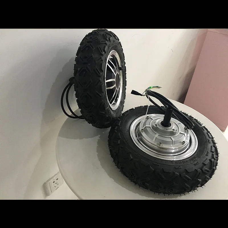 2pcs DC Brushless 10" 13" Single Shaft 24V/36V/48V 250W-1000W Electric Hub Motor with Tire Fast Speed High-performance Hub Motor