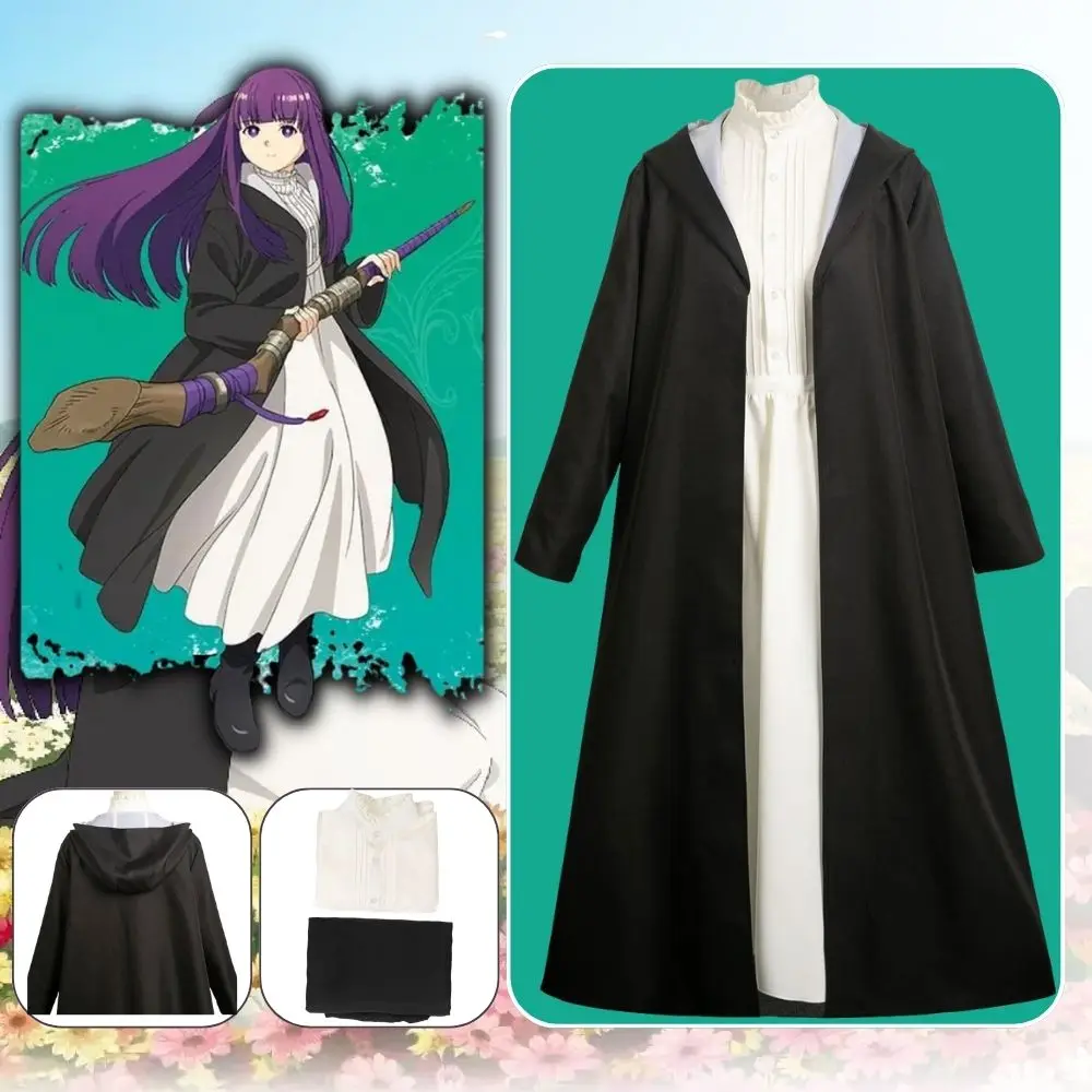 

Anime Fern Cosplay Sousou No Frieren Cosplay Fantasia Costume Disguise Adult Women Dress Hoodie Fantasy Outfits Halloween Suit