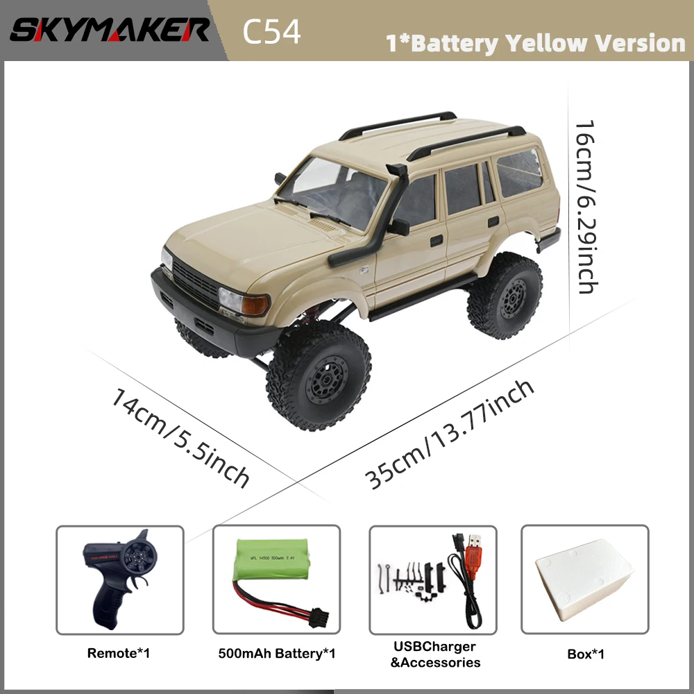 WPL C54 C54-1 1/16 RC Car Toyota LC80 Model 2.4G 4X4 Off