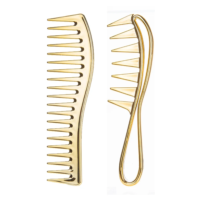 Wide Tooth Shark Plastic Curly Hair Comb Men's Back Hollow Comb Styling Tools