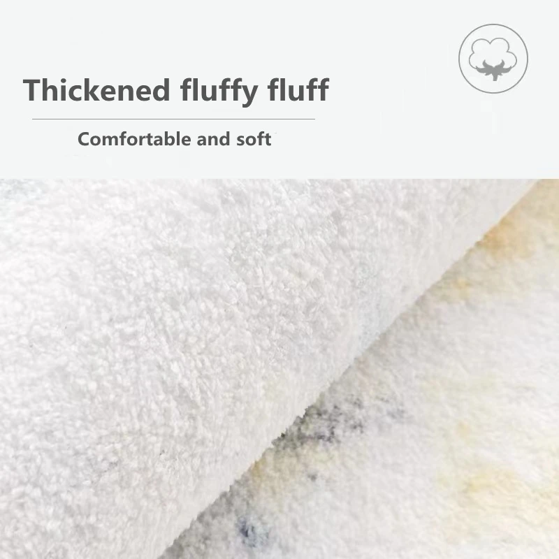 Nordic Fluffy Plush Carpets for Living Room Light Luxury Zebra Pattern Bedroom Decor Carpet Home Large Area Anti-Slip Lounge Rug 5