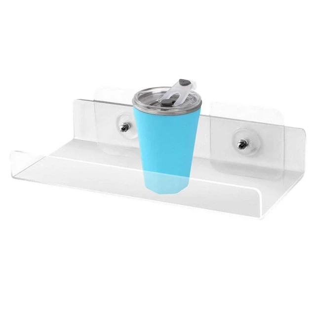 Self Adhesive Acrylic Bathroom Shelves No Drill, Stable Wall Mounted Shelf