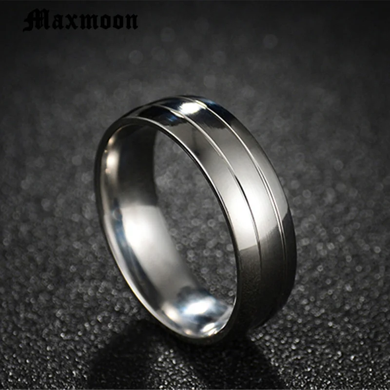 Wedding Rings for Women Men Couple Zirconia Band Stainless Steel Anniversary Engagement Jewelry