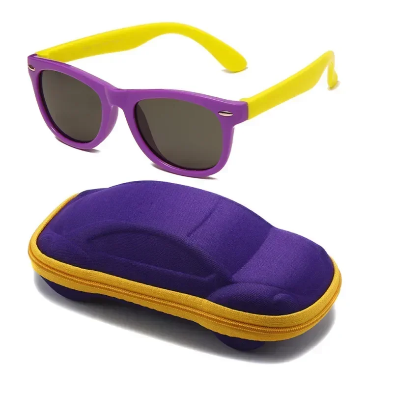 Kids Sunglasses AC Lens Safety with Glasses Box Cases for Kids