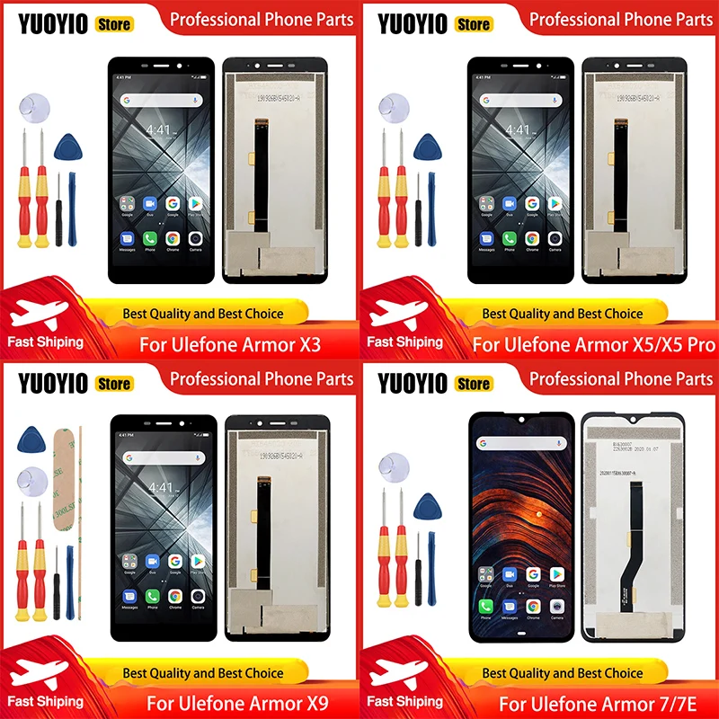 New Original Touch Screen LCD Display For Ulefone Armor X3 Armor X5 x5 Pro 7 7E X9 Replacement Parts lcd display screen smart phone screen replacement