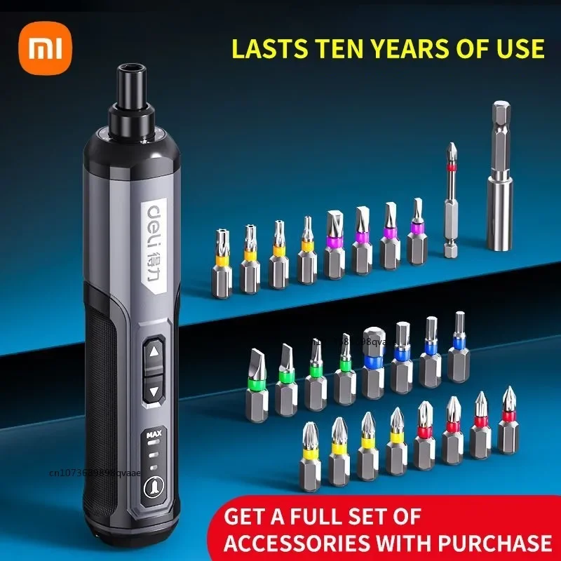 

Xiaomi Deli Electrical Screwdriver Set 4V Wireless Rechargeable Multifunctional Mini Electric Drill Home Repair Power Tools