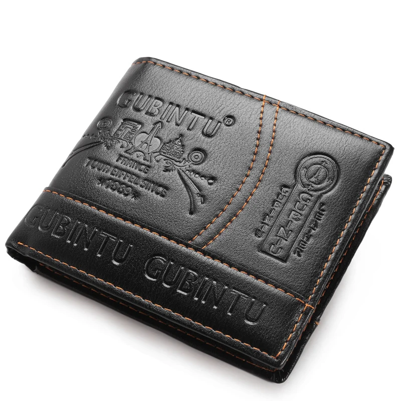 

Fashion Men Short Pu Leather Small Wallets Ultrathin Male Credit Card Holder Black Large Capacity New Coin Money Purses