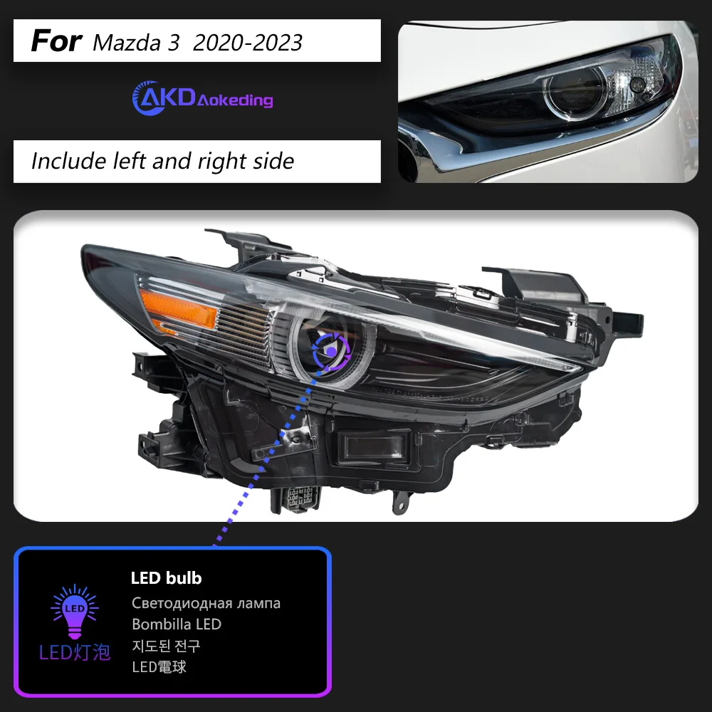 Mazda3用アクセラledヘッドライト2020-2021ヘッドランプ車