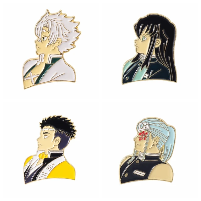 Demon Slayer HUNTERXHUNTER Enamel Pin Anime Characters 5pcs/Sets Suits Brooches Badge Backpack Gift Friends Jewelry Wholesale style-14