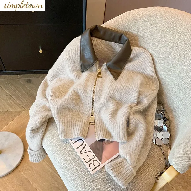 

Autumn and Winter Knitted Cardigan 2024 Women's New Lazy Style Soft and Glutinous Mid Length Sweater Small Fragrant Coat