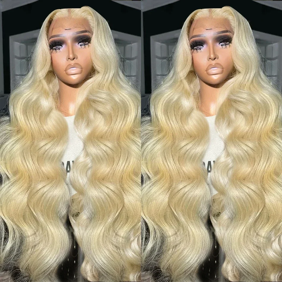 

250% HD Transparent 613 Body Wave Lace Front Human Hair Wig Color Preplucked 13x4 13x6 Honey Blonde Lace Frontal Wigs For Women