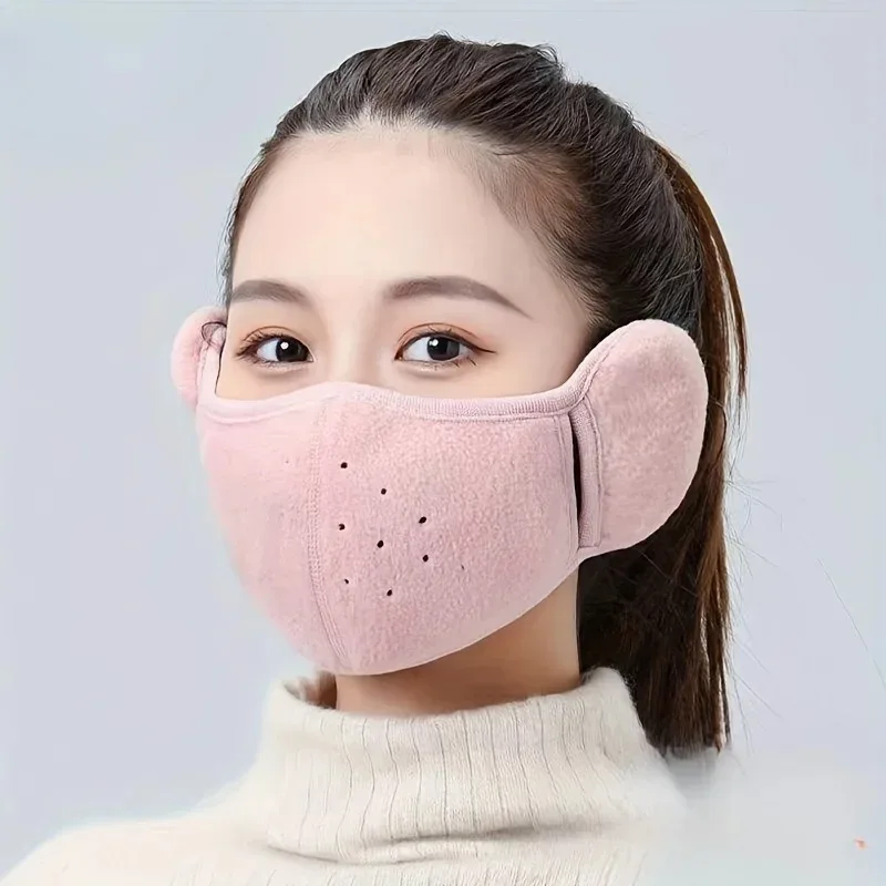 Winter Warm Face Mask, Windproof, Breathable, Thickened Fleece, Ear Protection, Cycling, Cold and Skiing Equipment, Practical