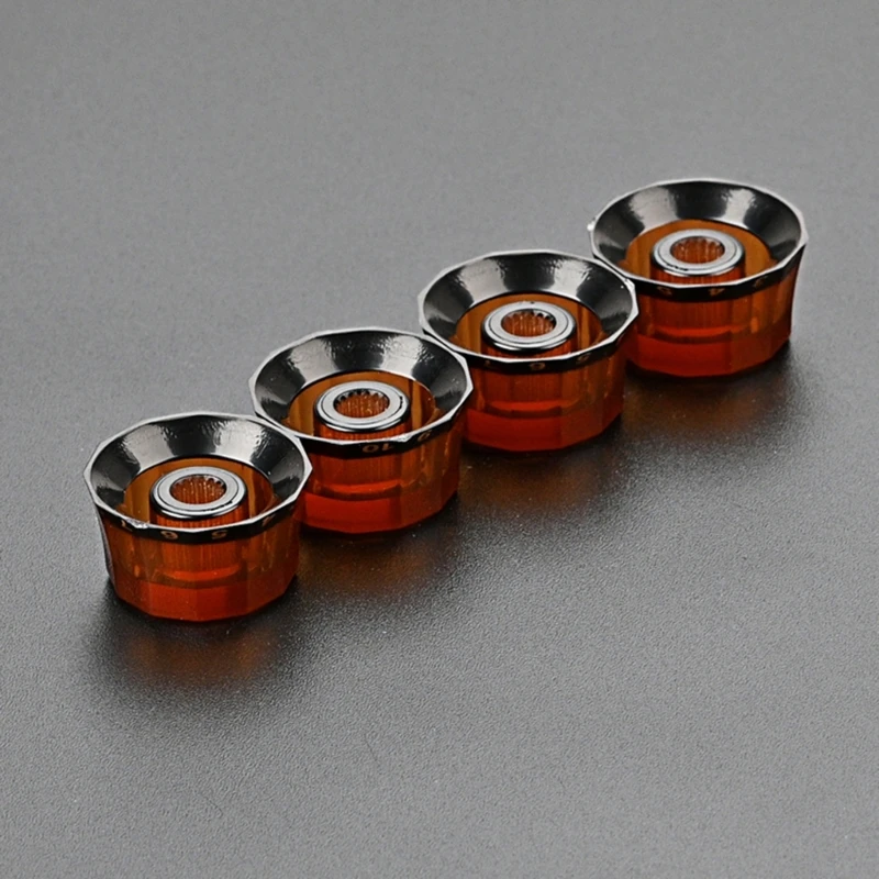 

4Pcs Guitar Knobs Volume Tone Control Guitar Knobs Top Hat Knobs 6mm Shaft Hole