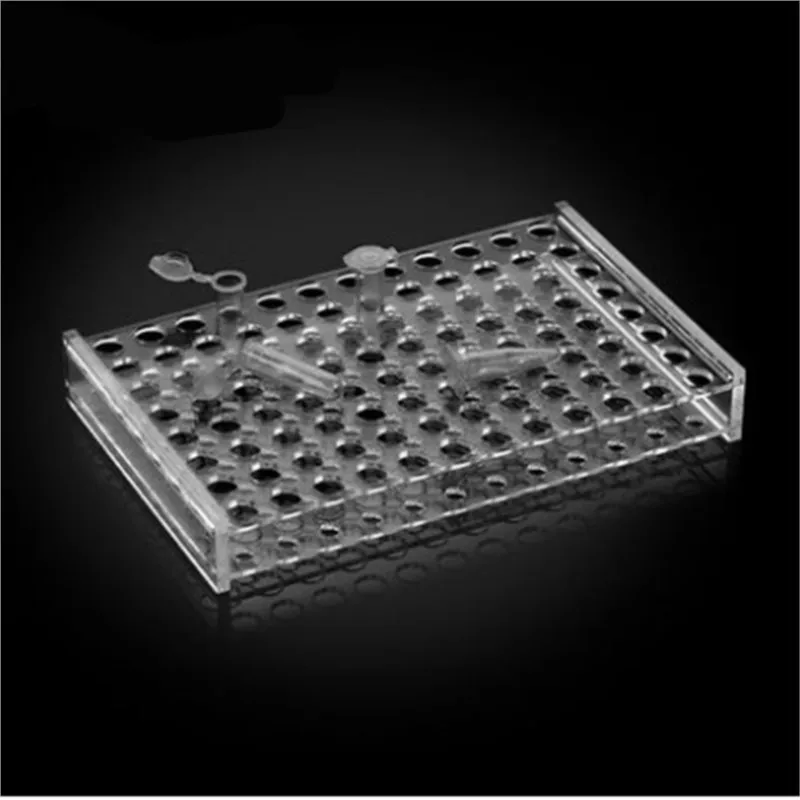 

1pc 11mm x 96 Holes Plexiglass Centrifuge tube rack stand for1.5/2ml centrifuge tube Acrylic Organic Glass Laboratory Equipment