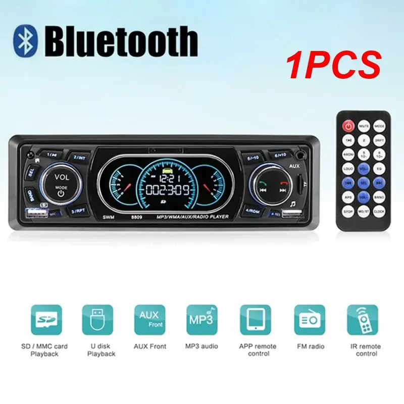 

Автомагнитола 1 Din, Bluetooth, mp3-плеер, USB/FM-приемник с беспроводным пультом дистанционного управления, 60 Вт * 4, 1 шт.