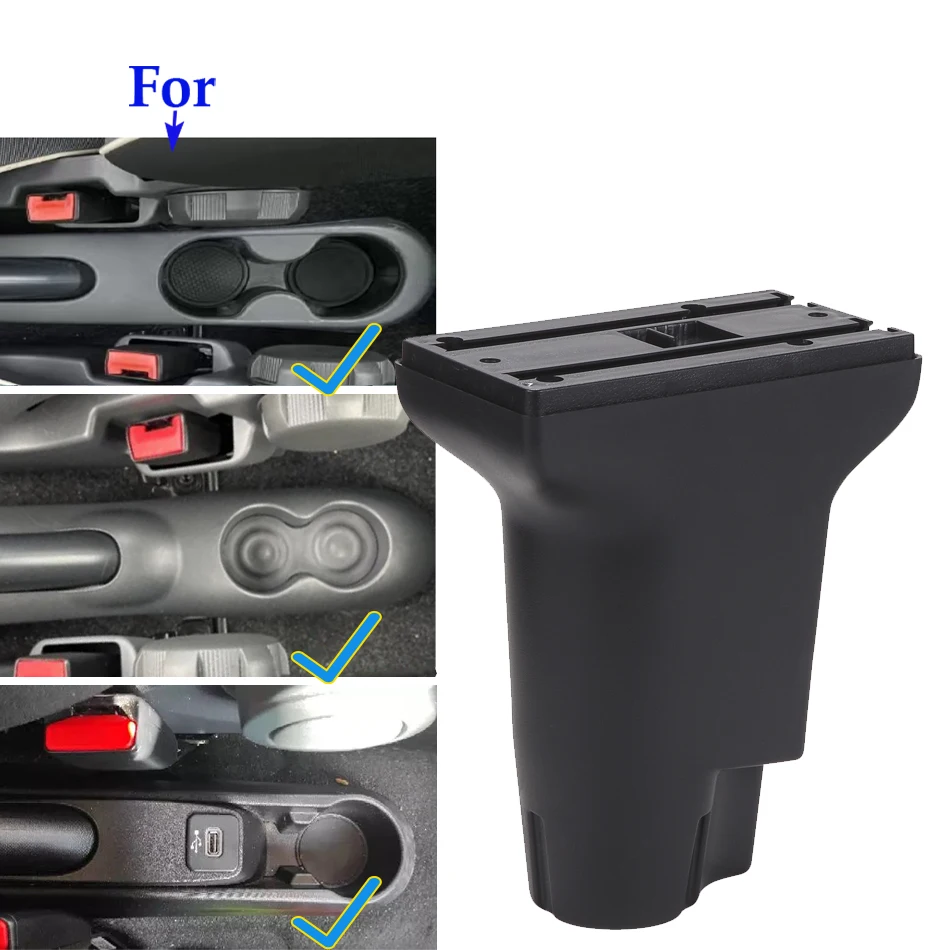 피아트 500용 팔걸이 박스, 피아트 크로노스 차량용 팔걸이 자동 수납 박스, 전용 높이 조절 인테리어 디테일 개조 액세서리