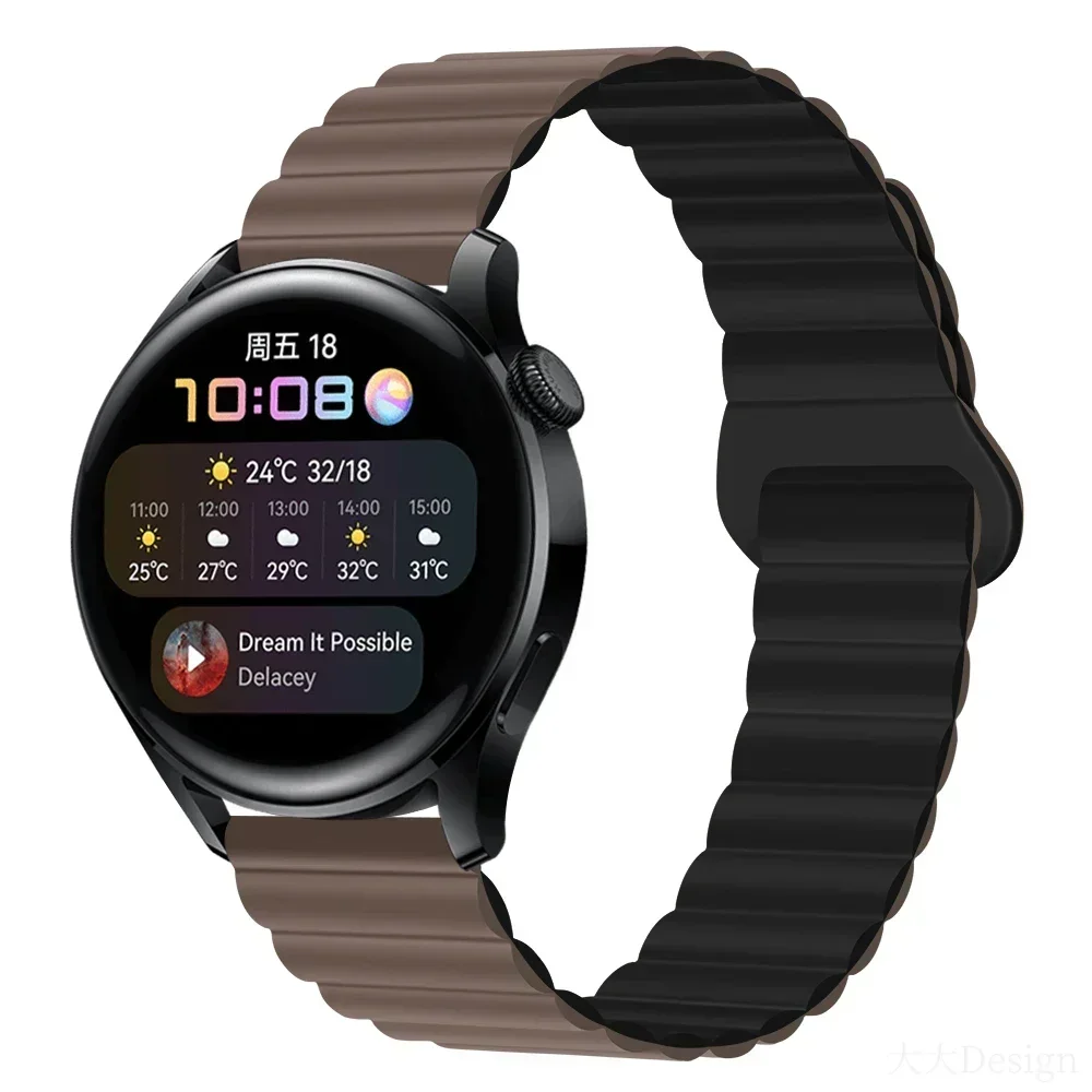 Magnetic Loop Silicone Watch Strap, Adjustable Fit