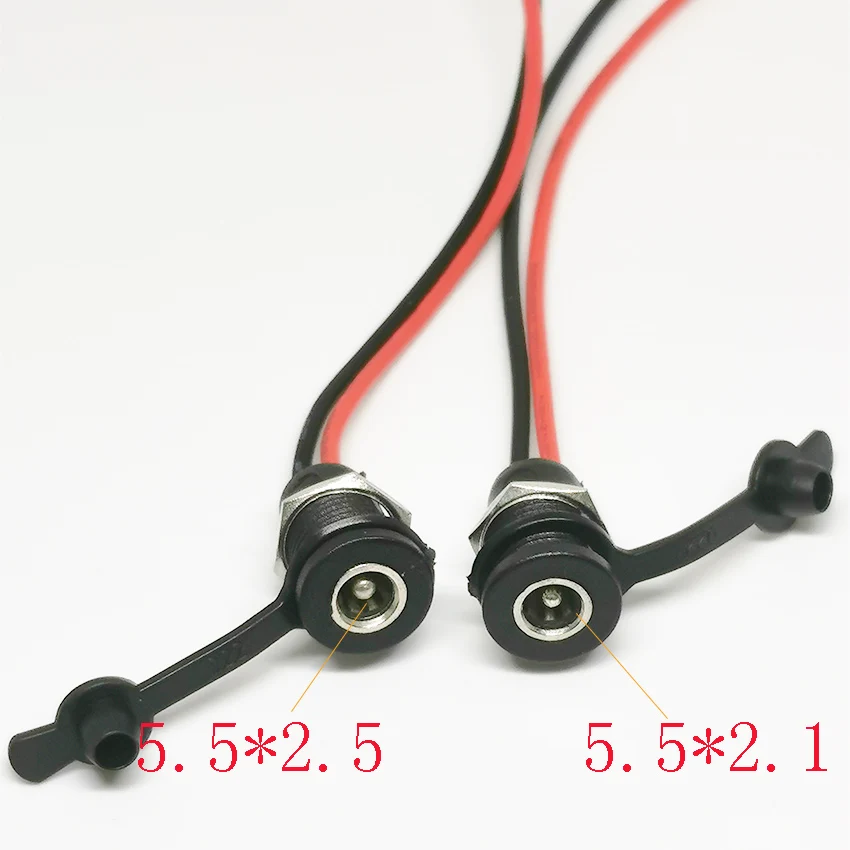 

5.5*2.1mm/5.5*2.5mm DC Power Socket Threaded Female Connector Adapter Suitable for Lithium Electric Vehicle Batteries connector