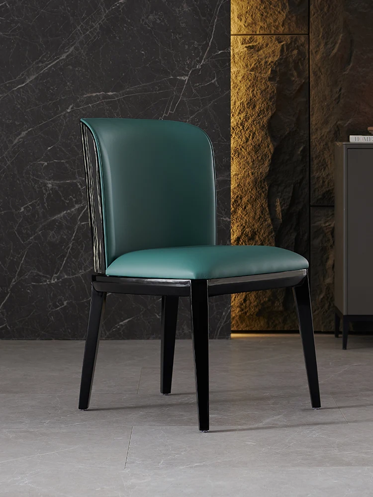 1 Nordic solid wood, modern and simple home, Qatan cafe reception chair, painted back chair