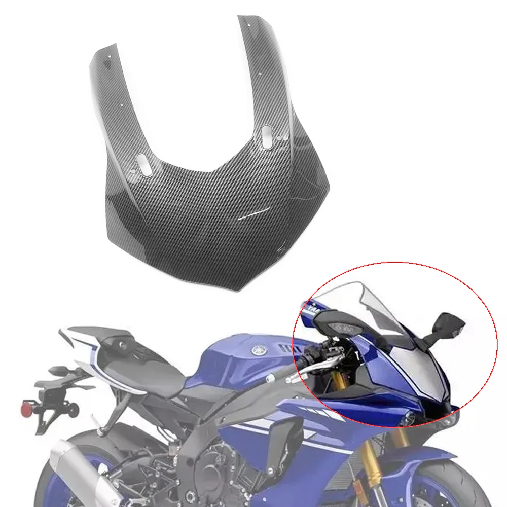 

Carbon Fiber Front Upper Fairing Headlight Cowl Nose Panel Fit For YAMAHA YZF R1 R1S R1M 2015 2016 2017 2018 2019 YZF-R1