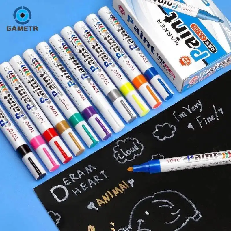 

1PC Waterproof Car Tyre Tire Tread Tire Paint Pen Marker DIY Art Drawing Pen Signature Pen Tire Paint Oily Marker Pen