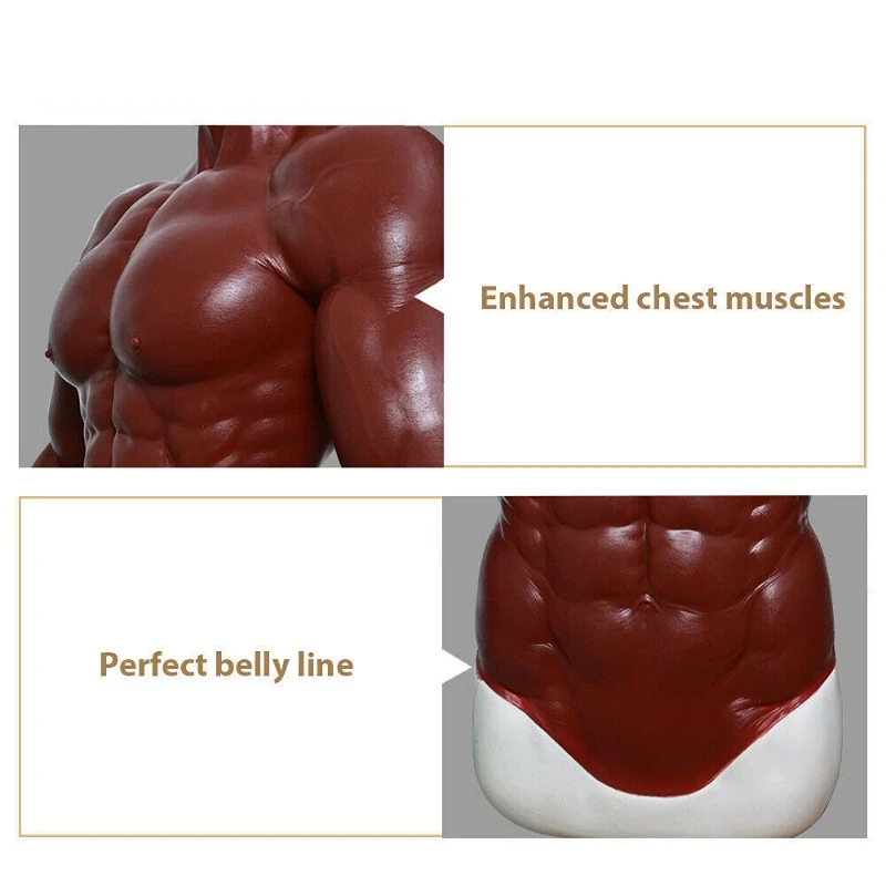 Men's Silicone Muscle Suit Upgrade False Chest Abs Is Suitable for Cosplay Large-scale Stage Performance Clothing