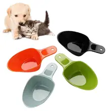 

4 Colors Pet Cat Dog Food Shovel Feeding Scoop Mutli-function Plastic Spoon Utensils Pet Dog Cat Bird Ferret Rabbit Feeder Scoop