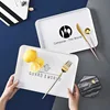 1PCS Food Plastic Dessert Serving Tray Tea Breakfast Bread Tray Snack Plate Storage Plates Square Cosmetics Dish Plate Dish 2