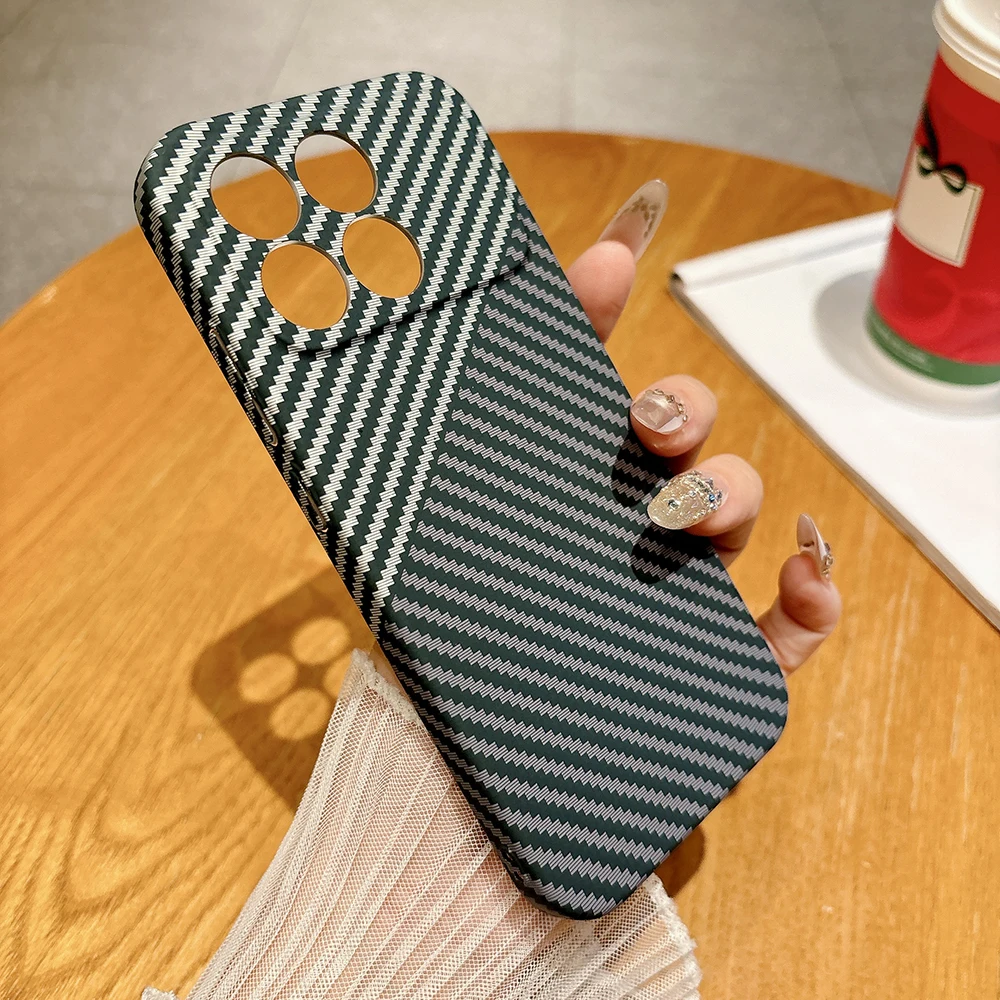 Shockproof Carbon Fiber Pattern PC Hard Case with Slim Camera Protection