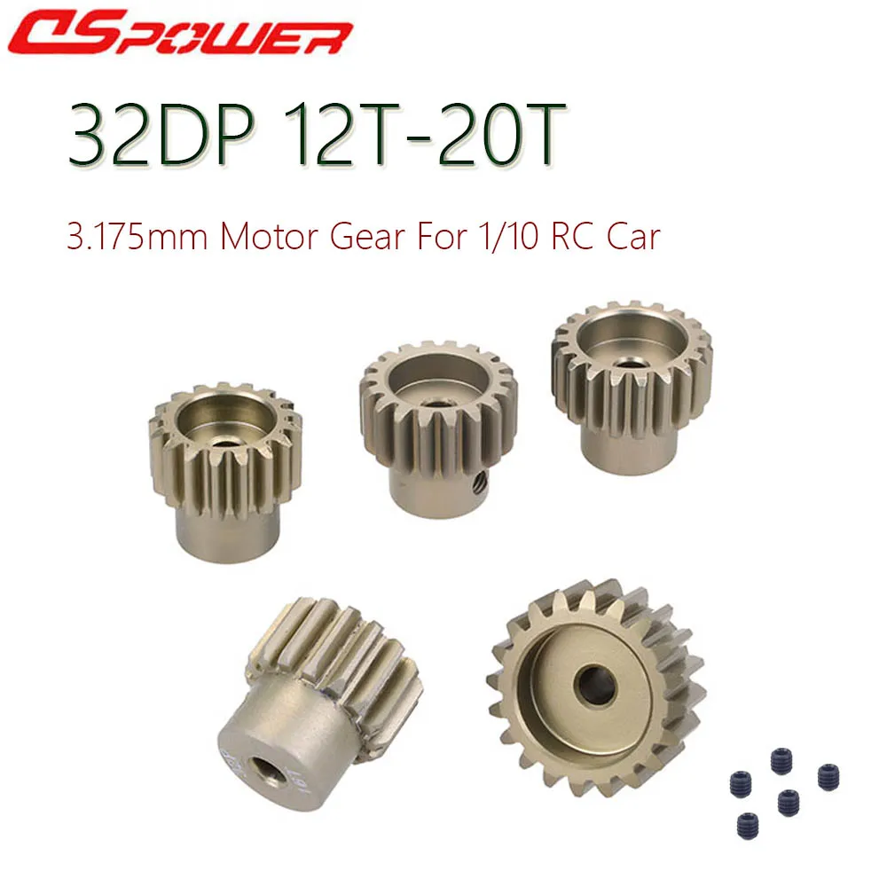 5-Pack Noir Engrenage Pignon Moteur 5mm en Métal 13T 14T 15T 16T 17T Compatible avec HPI Kyosho Losi Axial Tamiya 1/8 1/10 RC Car Monster Truck Buggy