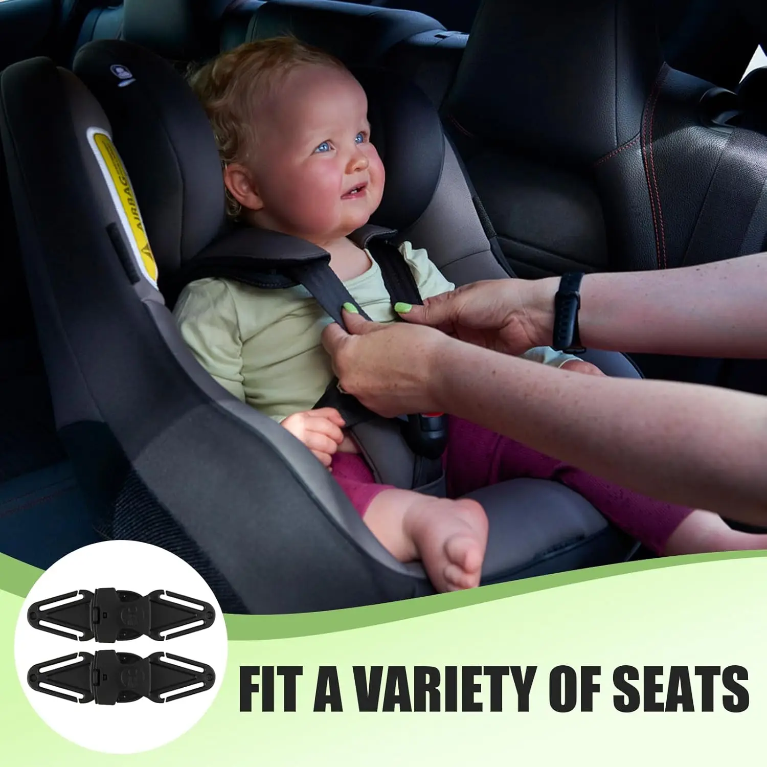 Anti Escape Car Seat Safety Clip Adjustable Child Safety Seat Secure Lock Universal Baby Stroller Highchair Chest Harness Clips