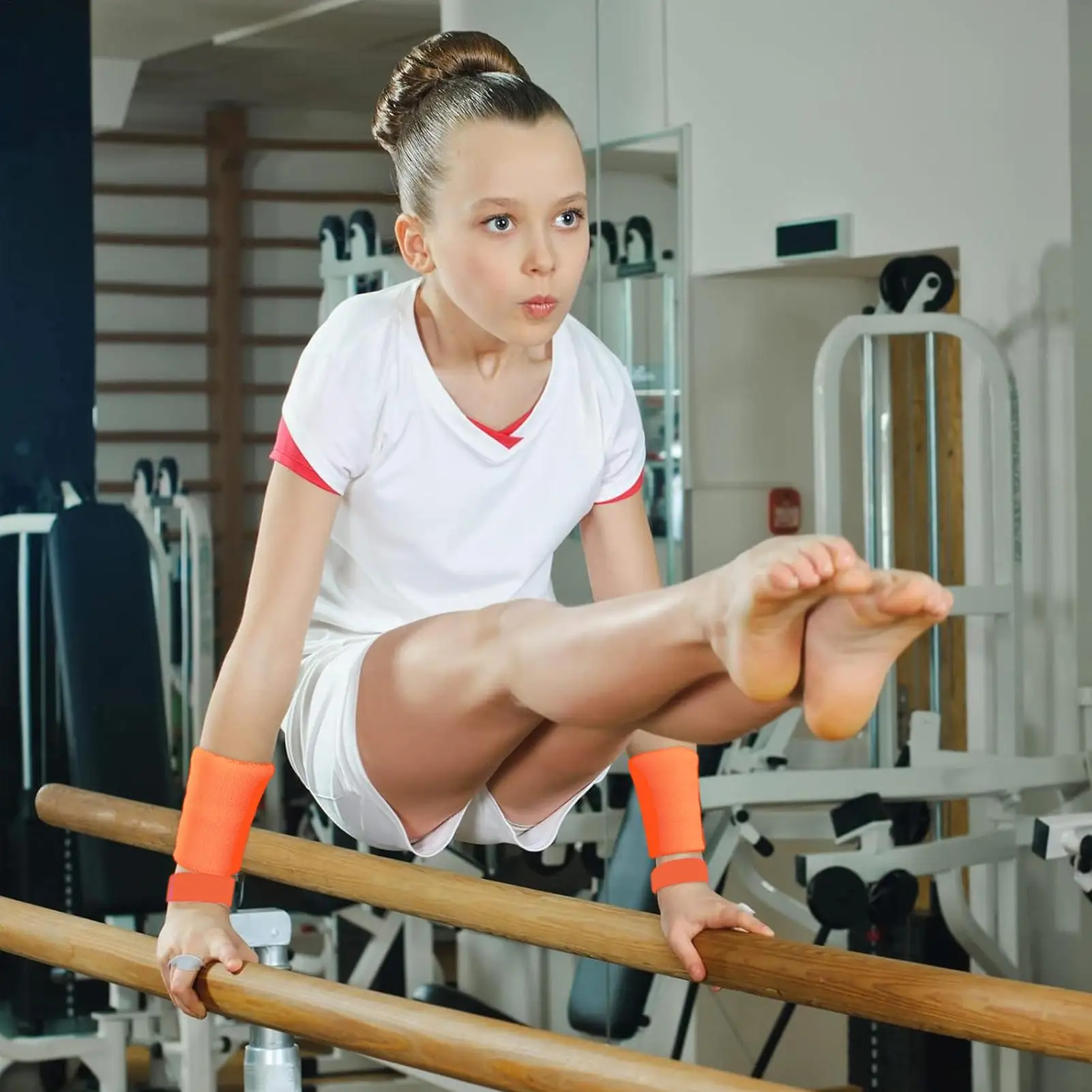 1 set Gymnastics Grips Wristbands Sets for Girls Youth Kids Gymnastic Hand Grips Gymnastic Bar Palm Protection Wrist Support