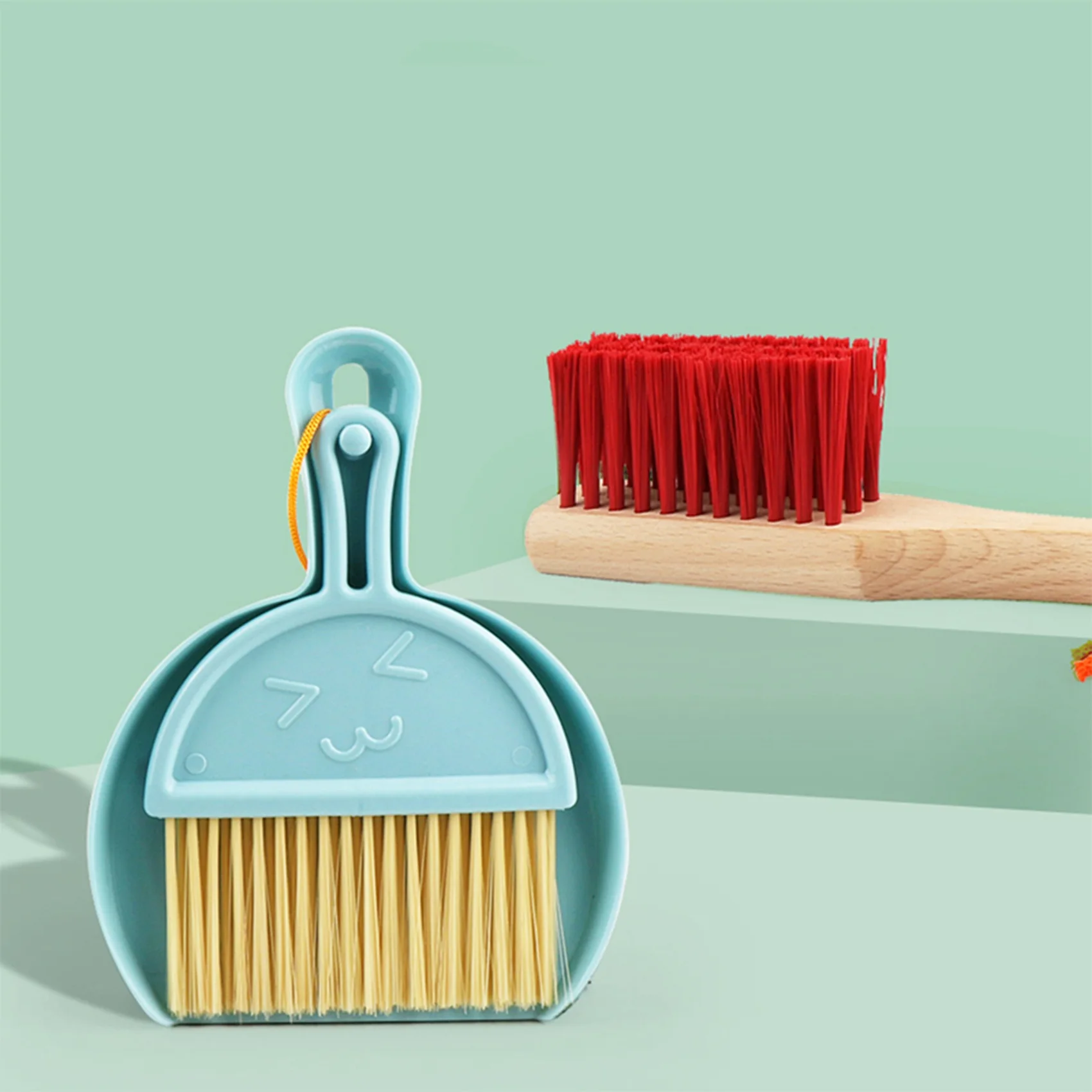 A72I 6 Pcs Children Pretend Play Wooden Broom Mop Cleaning Tool Toys Brain-Training Toy for Kids Educational Learning Toys
