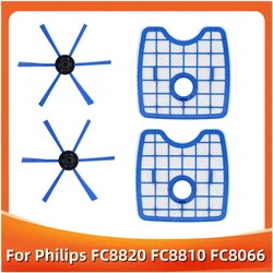 HEPA Filter Screen Side Brush for Philips FC8820 FC8810 FC8066 FC8822 FC8830 FC8832 FC8932 Sweeping Robot Vacuum Cleaner Parts