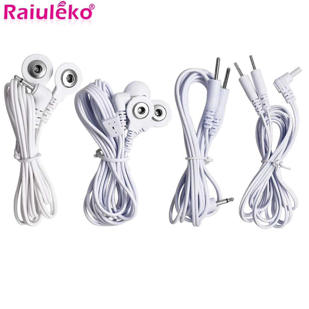 Electric Shock Wires Cable Electrotherapy Electrode Lead For Muscle Stimulator Massage Therapy Electrode Gloves Tens Acupuncture