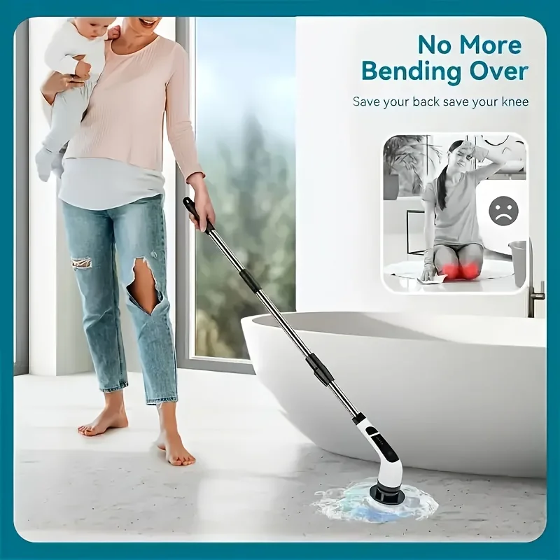9-in-1 Cordless Electric Spin Scrubber