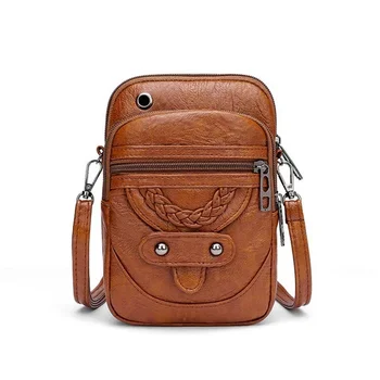 New Crossbody New Texture Shoulder Bag Soft Leather Western Style Mature Fashion Retro Small Bag 2