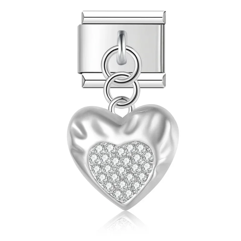 Hapiship Fashion Color Glaze Star Shiny CZ Charm Stainless Steel Bracelet