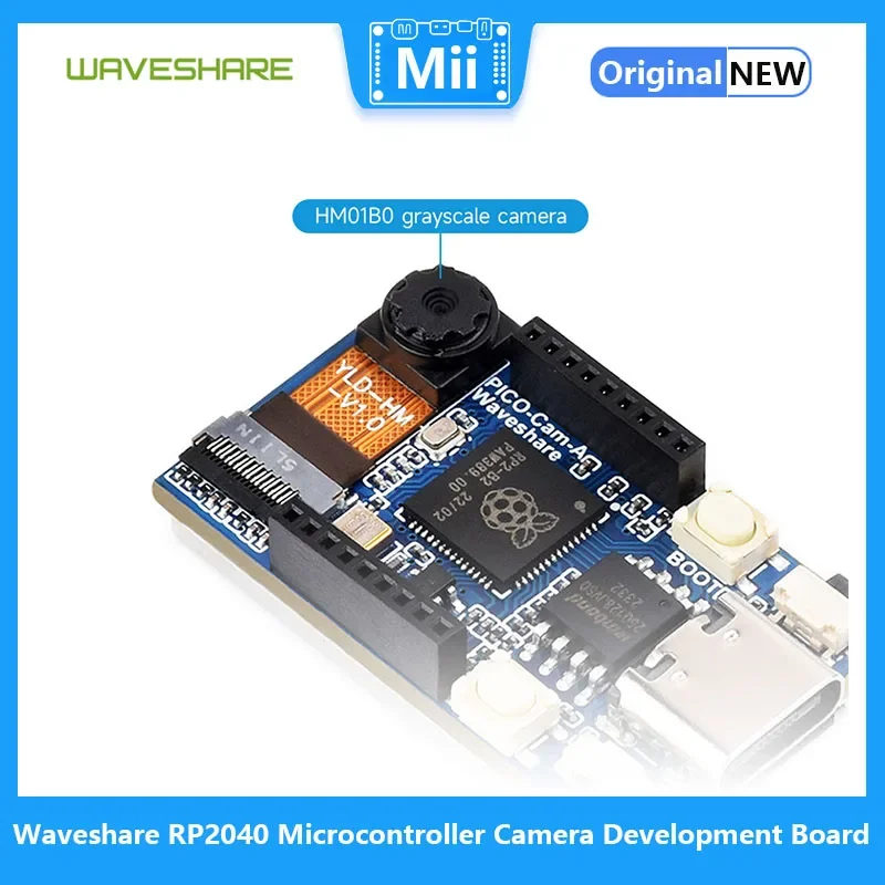 Waveshare ũƮѷ ī޶  , º HM01B0 ׷  ī޶, 1.14 ġ IPS LCD ÷, RP2040