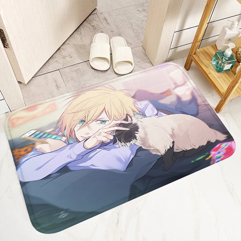 Bathroom Mat Yuri on Ice Room Floor Carpet for Kitchen Custom Cute Rug Carpets Bath Mats Rugs Doormat Entrance Door Home Foot 4