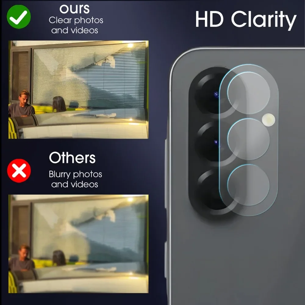 Premium Tempered Glass Camera Lens Protector - Ultra HD Rear Lens Protective Film (1-5 Pack)