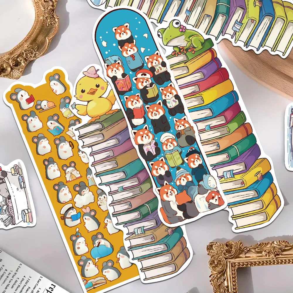 30pcs Cartoon Cute Animals Panda Duck Bookmarks Reading Pages School Stationary Supplies DIY Aesthetic animal bookmark bookmarks stationery supplies
